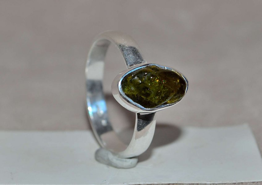 Zöld turmalin gyűrű
